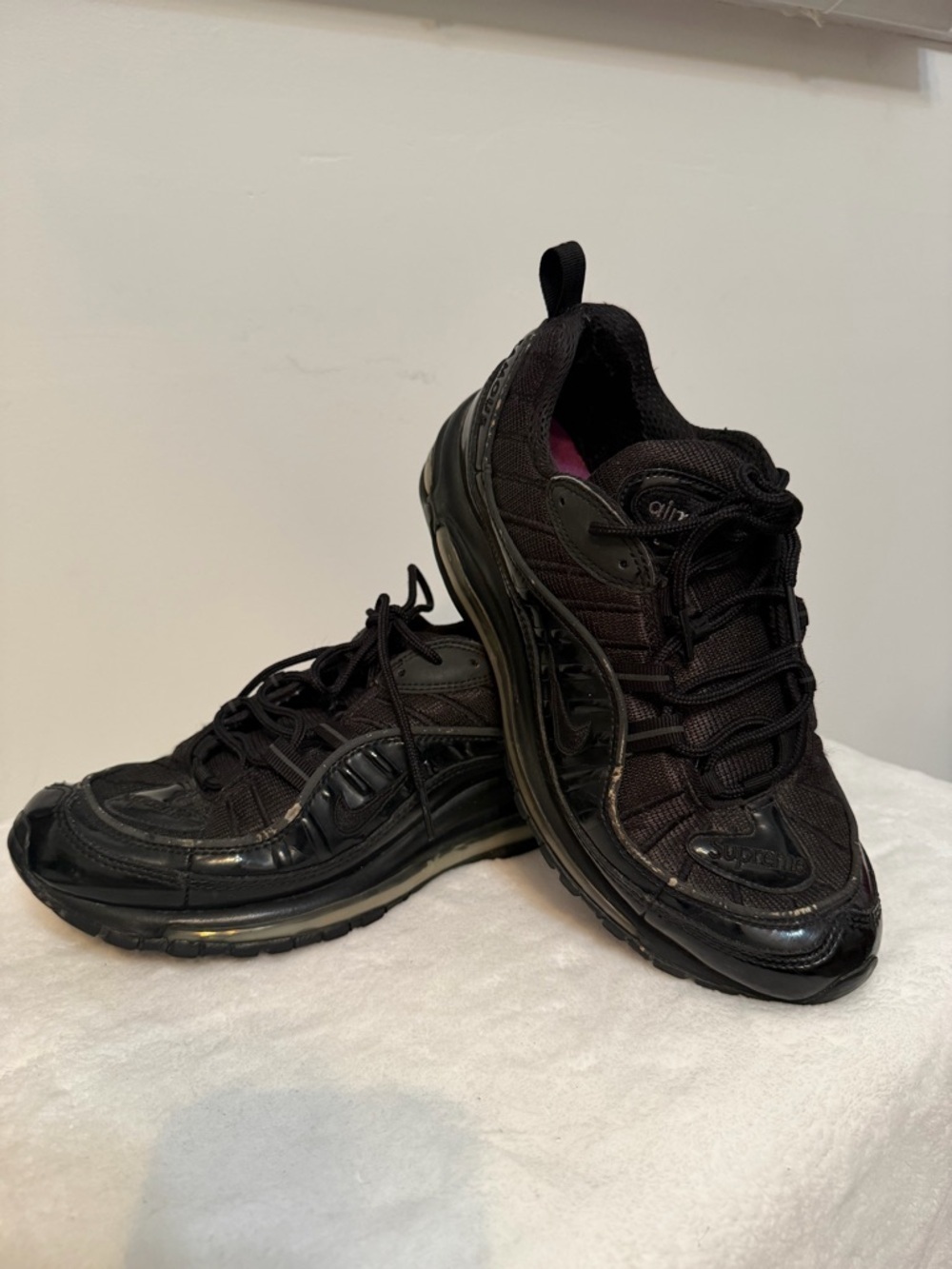Nike Supreme x Air Max 98 Black Men's Size 7.5 Sneakers - Picture 15 of 16